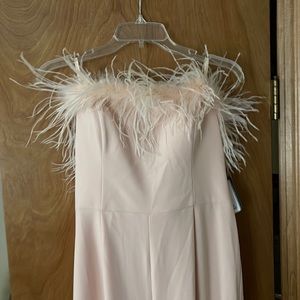 Eliza j dress feather jumpsuit